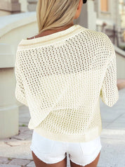 BEACH Hollow Out Knitted Spring Coverup
