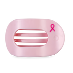 Flat Round Hair Clip | Large | Pink Ribbon Power