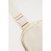 Solid Color Crossbody Fanny Pack Belt Bag: BEIGE / ONE