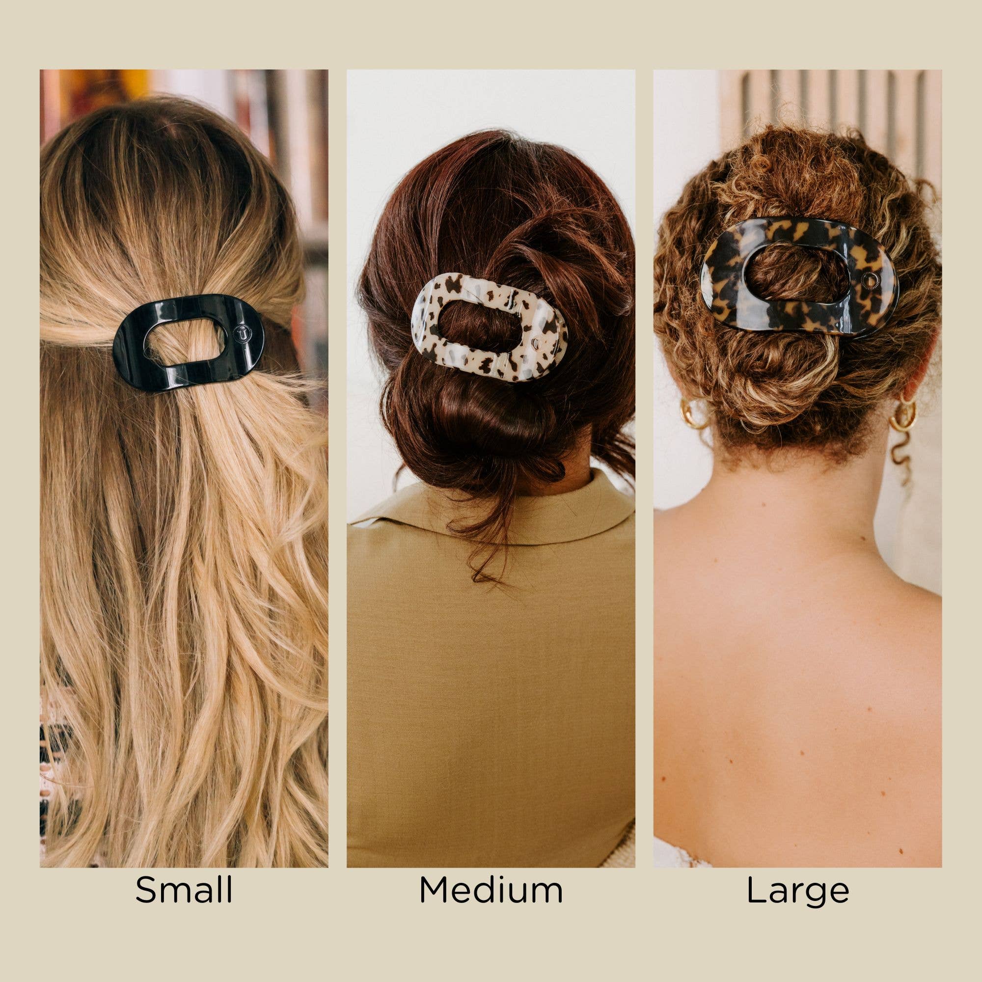 Round Flat Hair Clip | Large |