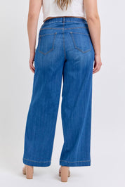 Plus Comfort Medium High Rise Pull-On Wide Leg