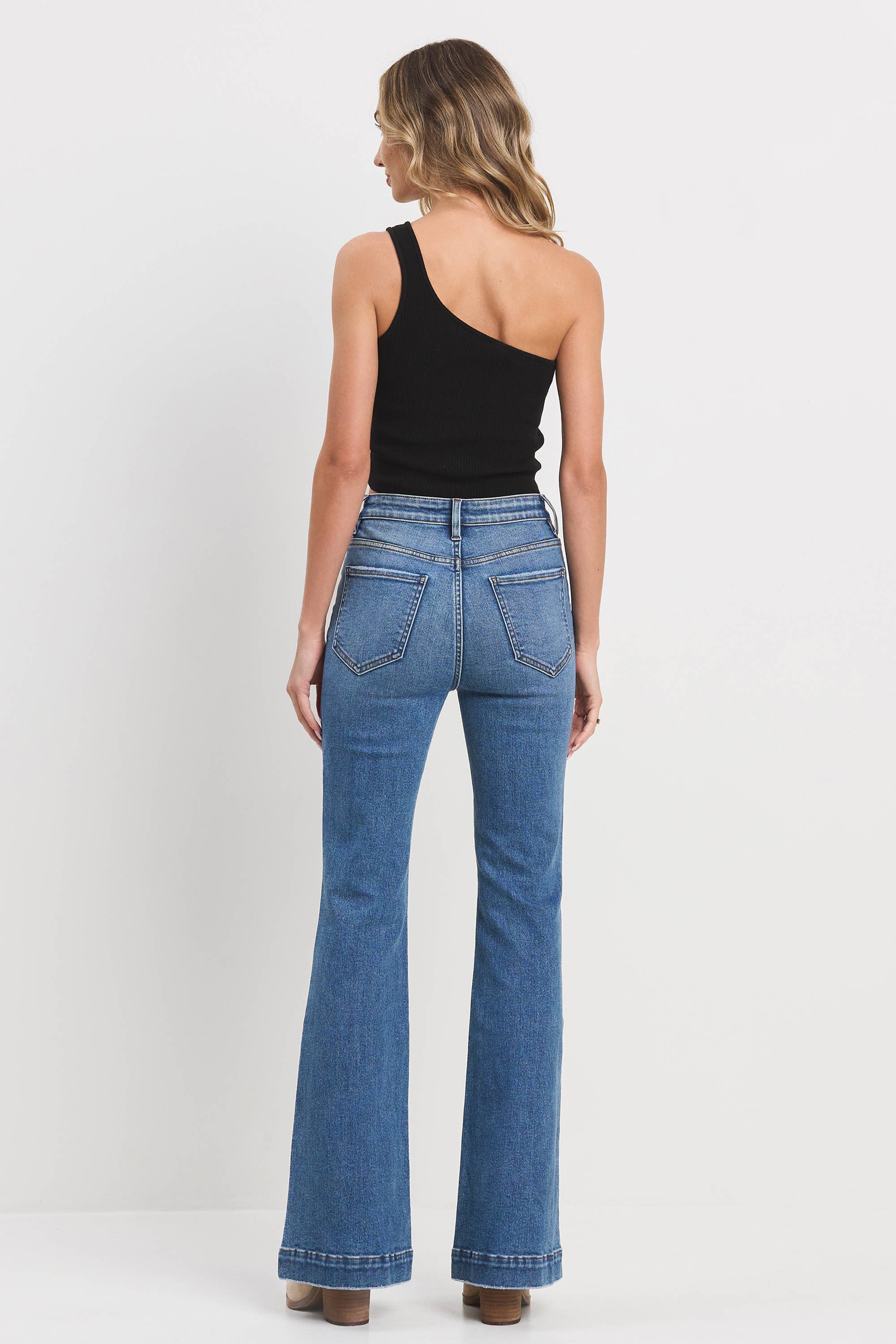 Flare Denim Jeans | Front Seam Vintage