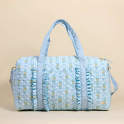 On-the-Go Quilted Weekender Bag–Blue