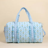 On-the-Go Quilted Weekender Bag–Blue