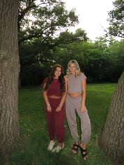 Women's Crossover Mineral Washed Two-Piece Set