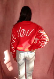Love You Mean It Red Sweatshirt