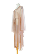 Rose Gold Sparkle Sheer Kimono Beach Bikini CovervUp Robe