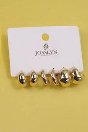 HUGGIE HOOP TRIO EARRINGS