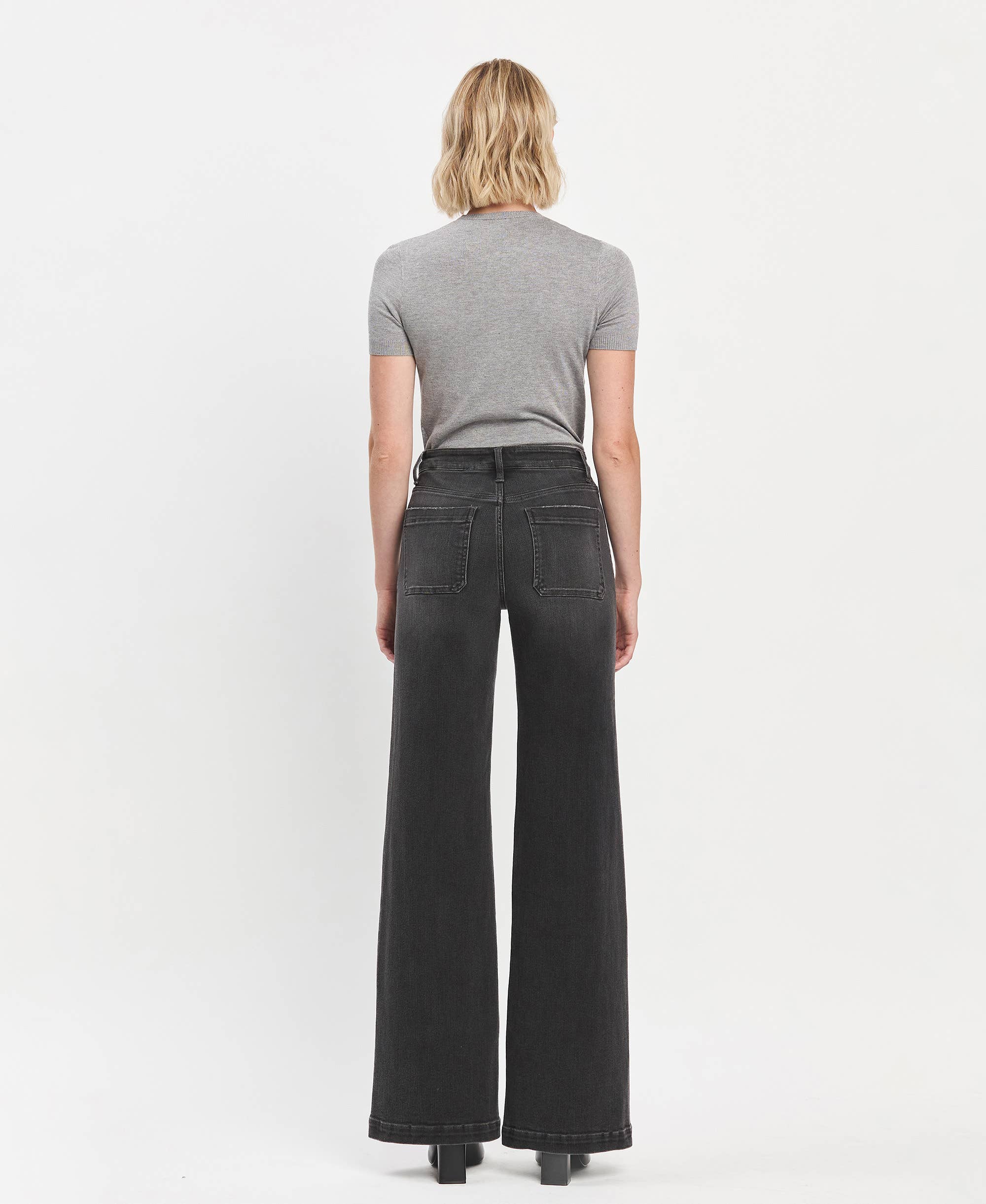 Vervet Black High Rise Trouser Jeans