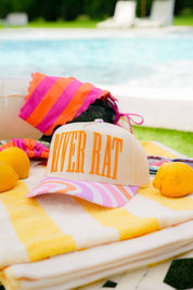 RIVER RAT TRUCKER HAT | CANVAS CAP: LAVENDER CANVAS CAP