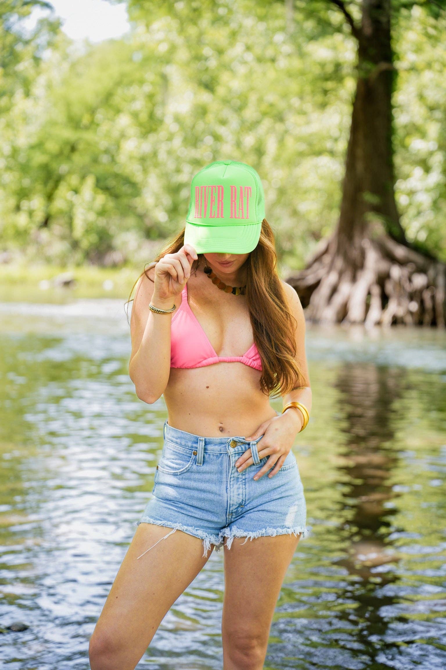 RIVER RAT TRUCKER HAT | CANVAS CAP: LAVENDER CANVAS CAP