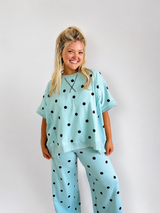 Polka Dot Sweatshirt & Pants Set