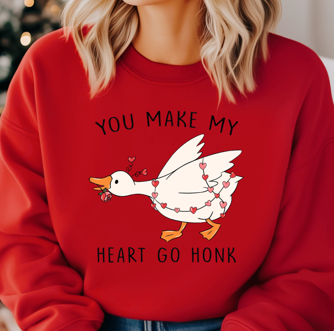 Red-Funny Valentine Goose T-Shirt