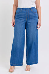 Plus Comfort Medium High Rise Pull-On Wide Leg