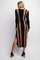 Sweater Striped Maxi Dress