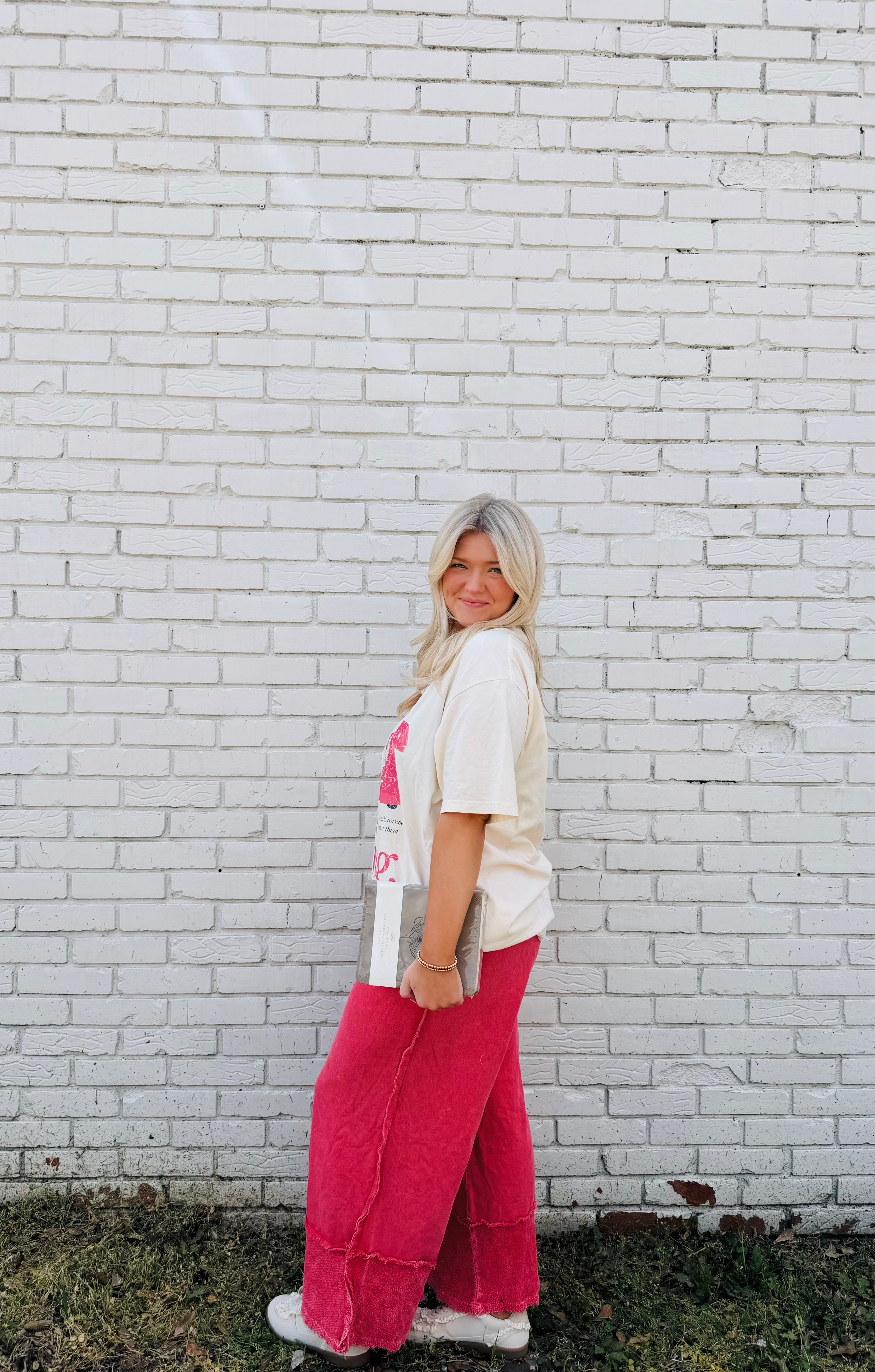 MineralWash Wide Pants with raw hem frayed details