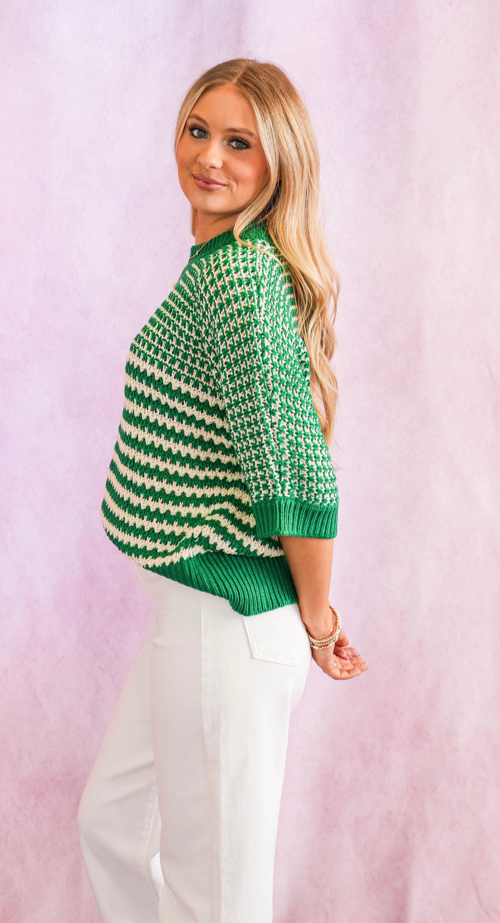 Color Block Drape Sleeve Sweater