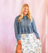 Summer | Boho Floral High Waist Ruffle Split Maxi Skirt