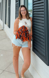 Auburn Tigers Mascot Flag Off White Micro Cropped Tank