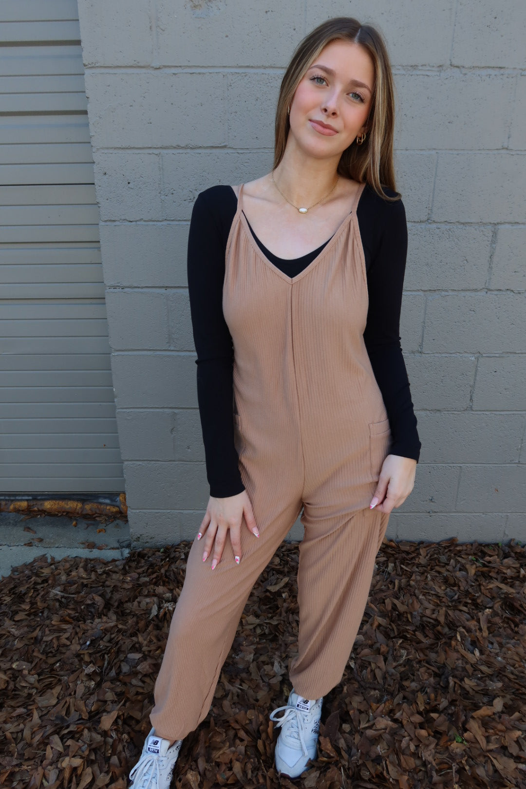 Ribbed Knit Jumpsuit