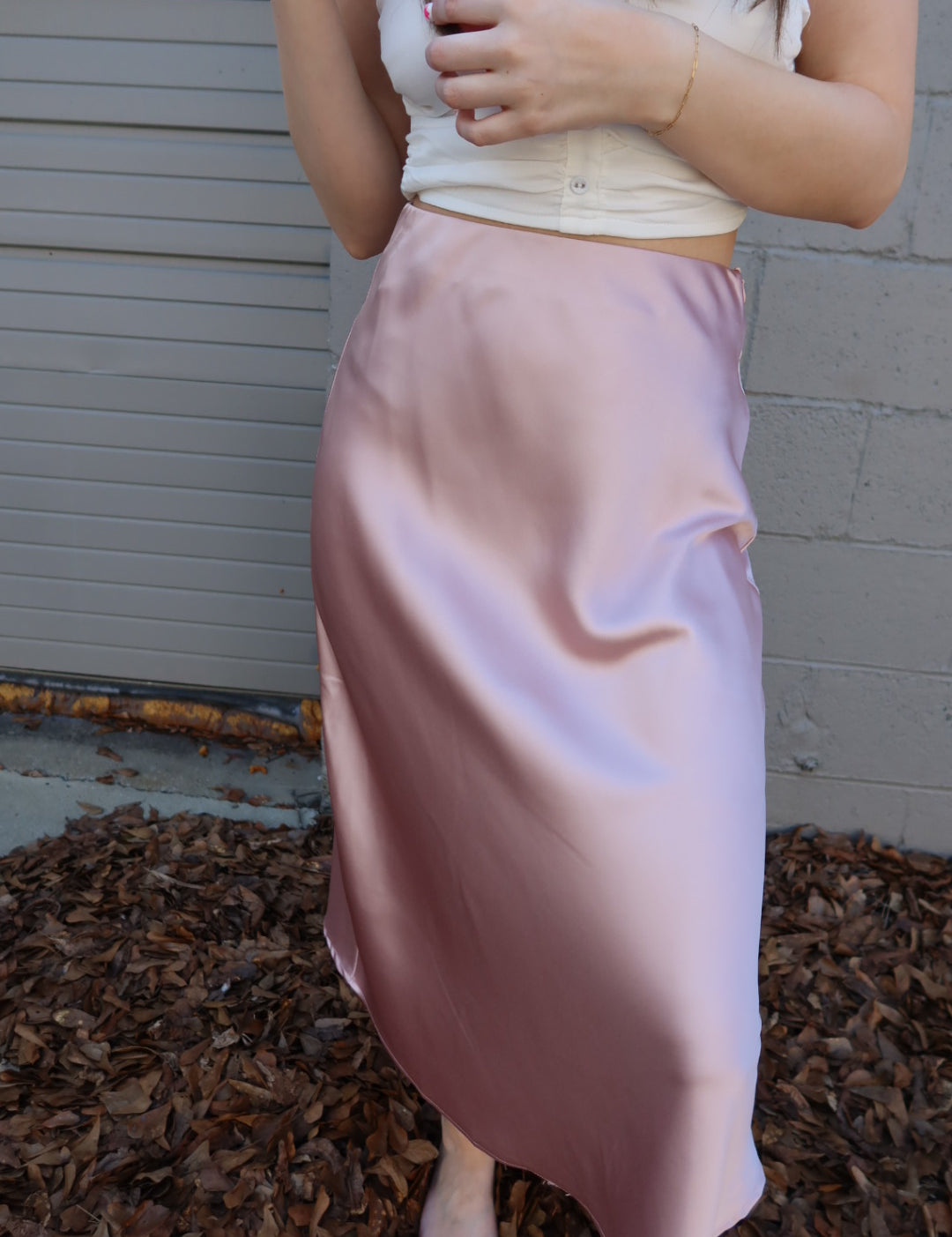 Midi Satin Skirt