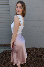 Midi Satin Skirt