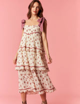 Ditsy Flower Printed Lace Dress