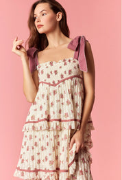 Ditsy Flower Printed Lace Dress