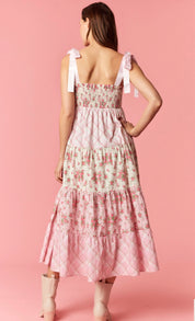 Mixed Cotton Poplin Printed Dress