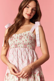 Mixed Cotton Poplin Printed Dress