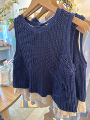 Navy Knit Tank
