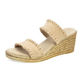 Linen Ruffle Shoes