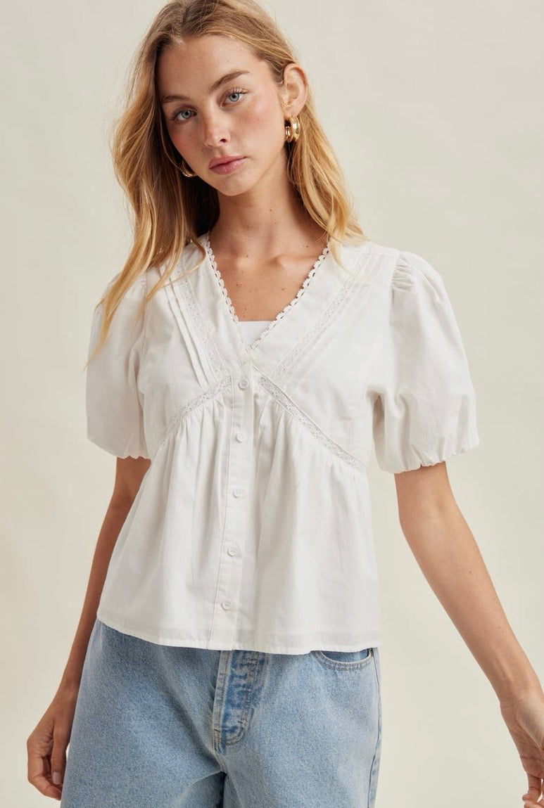 The Lace Trim Blouse