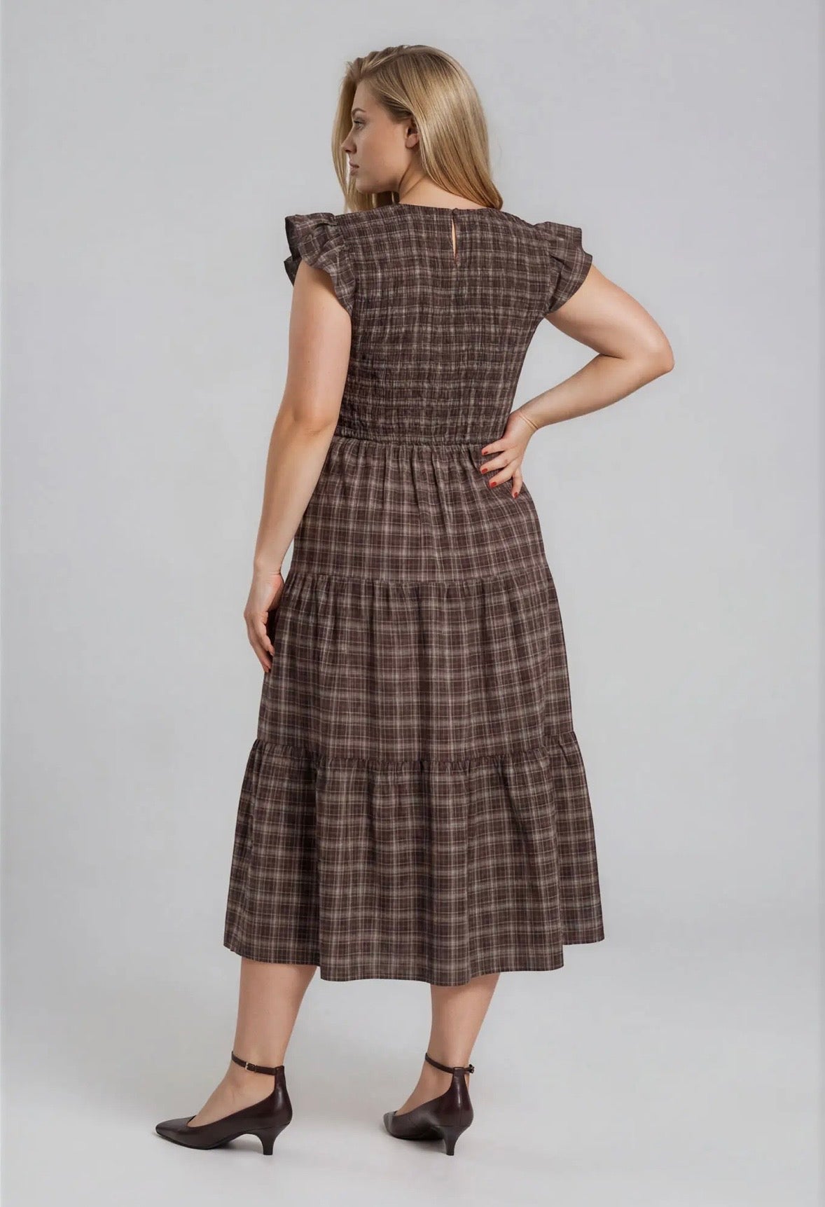 Maple Lane Curve Plaid Set