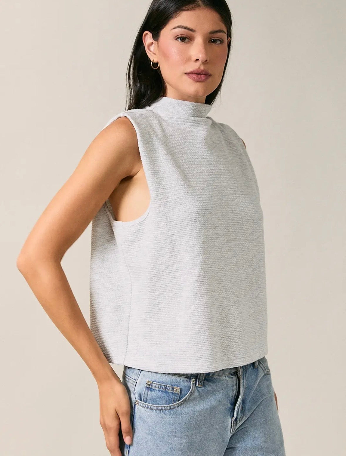 Gray Mornings Knit Top