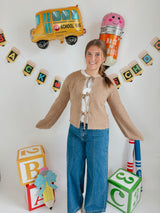 Front Tie Sweater Cardigan