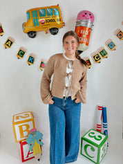 Front Tie Sweater Cardigan