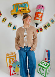 Front Tie Sweater Cardigan
