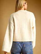 Ivory Toggle Knit Cardigan