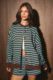 Terry Button Down Jacket