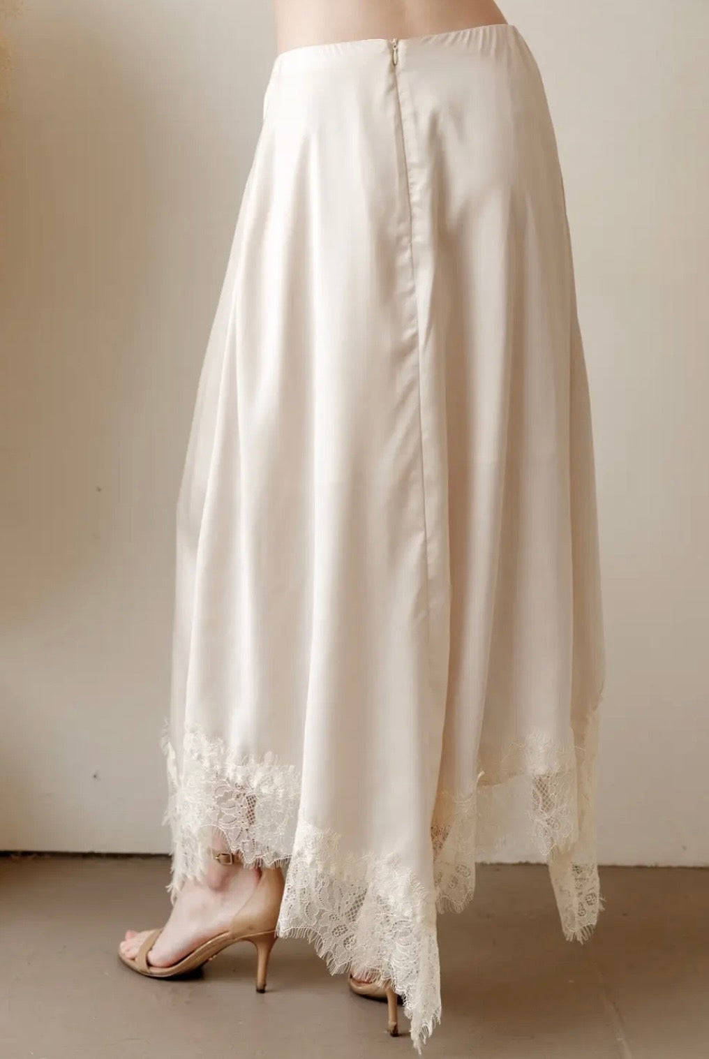 Champagne Silk Skirt