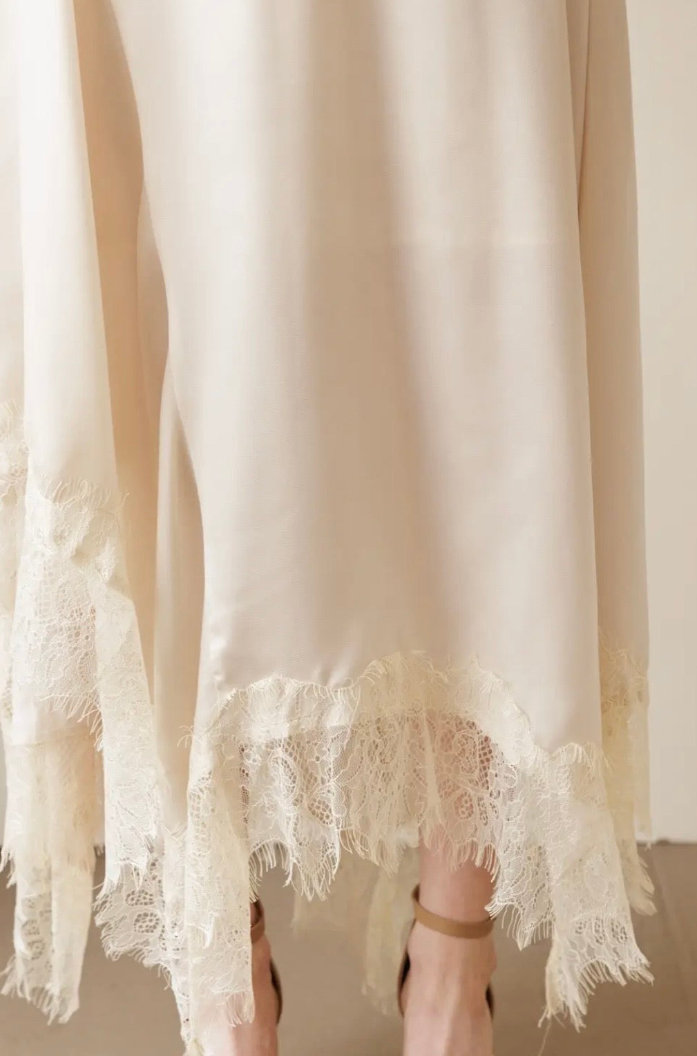Champagne Silk Skirt