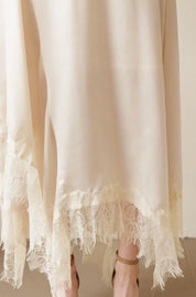 Champagne Silk Skirt