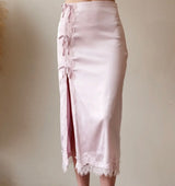 Satin Lace Skirt