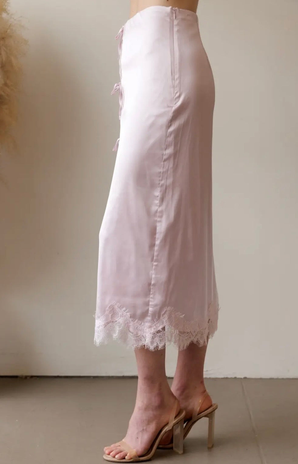 Satin Lace Skirt
