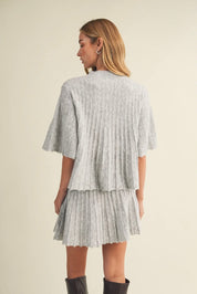 High Neck Gray Knit Top