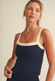 Contrast Block Tank Top