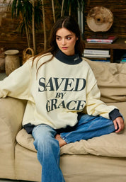 Saved By Grace Mock Neck Sweatshirt