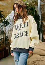 Saved By Grace Mock Neck Sweatshirt