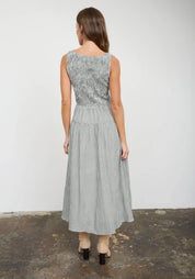 Smocked Gingham Midi Dress